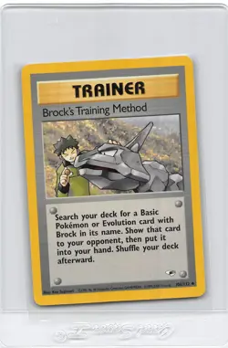 BROCK’S TRAINING METHOD 106/132 - Gym Heroes - VINTAGE WOTC Pokemon Card - NM/LP - Image 1