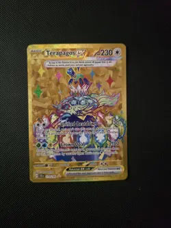 Pokemon Cards Terapagos ex 173/142 Gold Secret Rare Stellar Crown - (NM) - Image 1