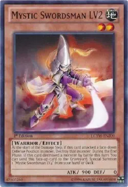 Yugioh Mystic Swordsman LV2 LV4 LV6 - 1st Edition NM - Free Holographic Card - Image 1