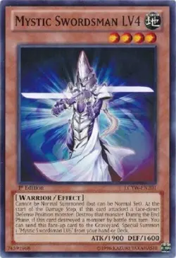 Yugioh Mystic Swordsman LV2 LV4 LV6 - 1st Edition NM - Free Holographic Card - Image 2