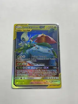 Pokemon Team Up Celebi & Venusaur GX Tag Team Ultra Rare Card #1/181 - Image 1