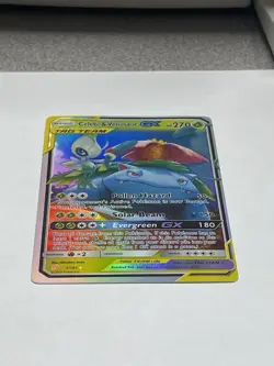 Pokemon Team Up Celebi & Venusaur GX Tag Team Ultra Rare Card #1/181 - Image 4