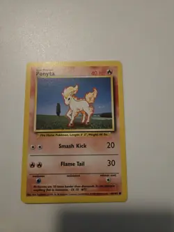 Ponyta Base Set Unlimited Print EX 60/102 Pokemon Card - Image 1