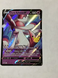 Dark Sylveon V SWSH134 SWSH: Sword & Shield Promo Cards Holo GEM MINT - Image 1