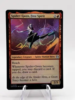 Spider-Gwen, Free Spirit 0090 Foil Marvel's Spider-Man SPM MTG NM - Image 1