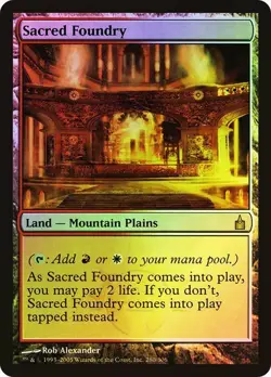 Ravnica: City of Guilds MTG FOIL Sacred Foundry Magic - Image 1