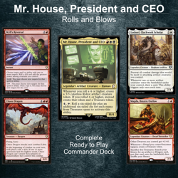 Mr. house President and CEO Magic Gathering Commander Dice Roll Fallout Deck EDH - Image 1