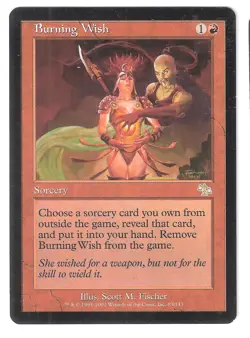 BURNING WISH, JUDGEMENT NM, MAGIC: THE GATHERING, MTG FREE U.S. SHIPPING - Image 1