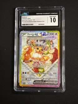 CGC Gem Mint 10 Eevee Ex Prismatic Evolutions Black Star Promo 174 Pokemon 2025 - Image 1