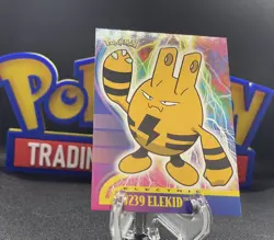 Topps Pokemon Electric Elekid #239 TV Animation Edition Blue Logo NM - Image 1