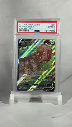 PSA 10 Greedent V #257 SWSH Fusion Strike 2021 Pokemon GEM MINT - Image 2