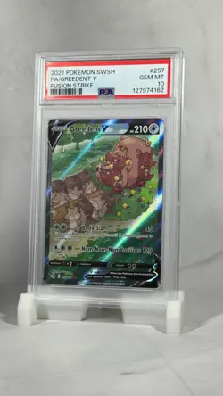 PSA 10 Greedent V #257 SWSH Fusion Strike 2021 Pokemon GEM MINT - Image 3