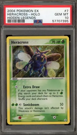Pokemon Heracross EX Hidden Legends Holo Rare #7 PSA 10 Gem Mint - Image 1