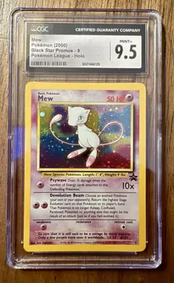 Pokemon TCG Mew #9 Holo Black Star Promo WOTC 2000 CGC Mint+ 9.5 - Image 1