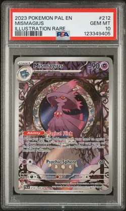 2023 POKEMON PAL EN-PALDEA EVOLVED ILLUSTRATION RARE #212 MISMAGIUS PSA 10 - Image 1