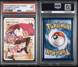 Pokemon Jesse & James Full Art Trainer PSA 9 Sun And Moon Hidden Fates 68/68 MT - Image 3
