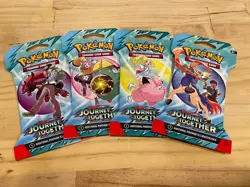 NEW -Pokemon TCG - Journey Together - 4 Sleeved Booster Packs - Complete Art Set - Image 1