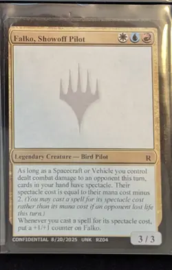 Falco Showoff Pilot Playtest card - MagicCon Atlanta 2025 - Magic the Gathering - Image 1