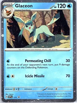 Glaceon - (Cosmos Holo) SVP 171 Holo SV: Scarlet & Violet - Pokemon Card - NM - Image 1