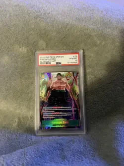 One Piece Card Roronoa Zoro Alt Art OP06-118 Wings of the Captain PSA 10 - Image 1