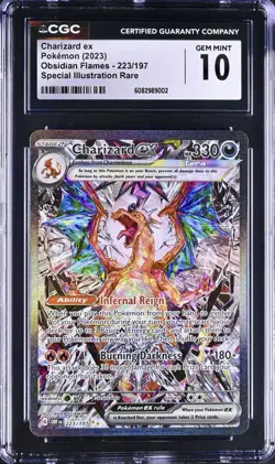 Obsidian Flames Charizard ex SIR 223/197 CGC 10 GEM MINT Pokemon Card - Image 1