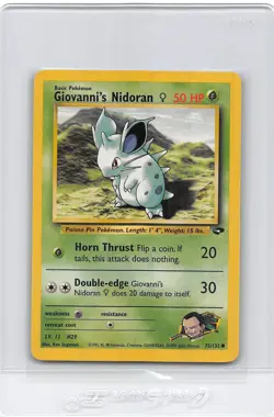 Giovanni's Nidoran 75/132 - Gym CHALLENGE - VINTAGE WOTC POKEMON CARD - LP/MP - Image 1