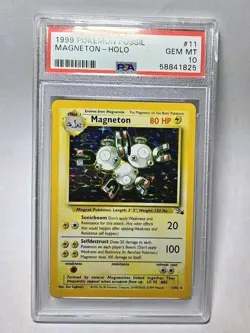 1999 Pokemon Fossil - Magneton HOLO - PSA 10 GEM MINT Card - #11/62 - Image 1
