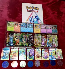 Pokemon Prismatic Evolutions Eeveelutions Costco Tins Promo cards Coins NO PACKS - Image 3