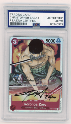 PSA Christopher Sabat Roronoa Zoro ST01-013 One Piece Cards Foil - Image 1
