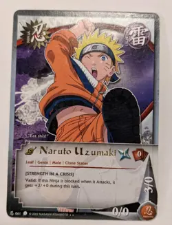 Naruto Uzumaki 061 Gold Foil Text Shonen Jump's Naruto CCG Card - Image 1