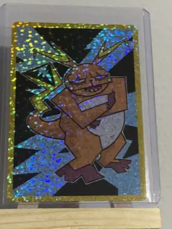 Pokemon Custom Parody Cards Raichu Art Holo By Mendiolla_ Limited Print Run AP - Image 1