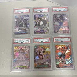 One Piece TCG OP08 Two Legends PSA 10 SP Set of 6 Cards (Sequential PSA Cert #) - Image 1