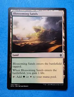 1x Blossoming Sands Khans of Tarkir 2014 Mtg Magic Card Dual Land 231 - Image 1