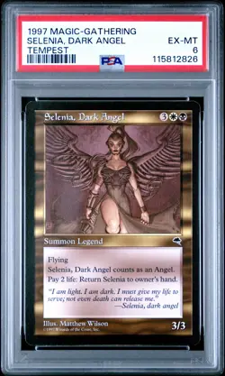 1997 MAGIC: THE GATHERING TEMPEST SELENIA, DARK ANGEL PSA 6 - Image 1