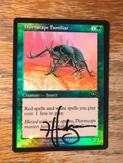Magic the Gathering MTG foil Thornscape Familiar Planeshift signed NM - Image 2