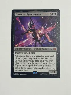 MTG Gwenom, Remorseless #0056 Marvel Spider-Man Mythic Rare Venom Spider Hero - Image 1