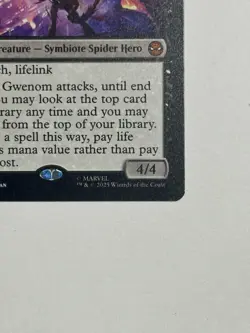 MTG Gwenom, Remorseless #0056 Marvel Spider-Man Mythic Rare Venom Spider Hero - Image 4