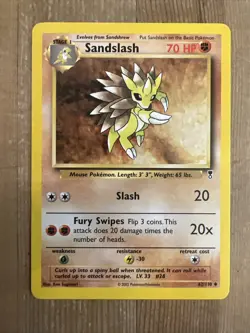Sandslash 62/110 Uncommon Legendary Collection 2002 Pokemon WOTC Vintage LP - Image 1