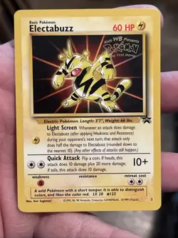 Pokemon TCG Electabuzz Wizards Black Star Promos 2 Regular Promo 02/53 - Image 1