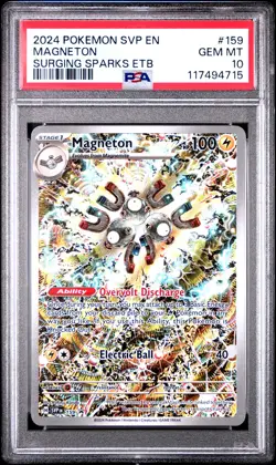 2024 POKEMON SVP EN-SV BLACK STAR PROMO #159 MAGNETON PSA 10 - Image 1