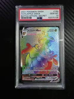 2021 Pokemon Battle Styles #164 FA/Flapple Vmax Battle Styles-Secret PSA 10 - Image 1