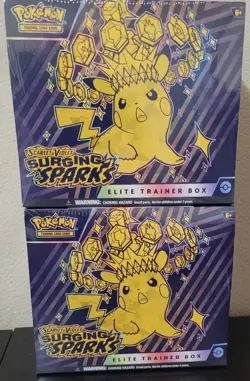 Pokemon Surging Sparks Elite Trainer Box Sealed (Lot Of 2) - Image 1