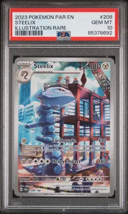 2023 Pokemon Steelix Illustration Rare PAR PSA 10 GEM MT English TCG - Image 1