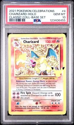 PSA 10 CHARIZARD 4 CELEBRATIONS CLASSIC COLLECTION POKEMON GEM MINT - Image 1