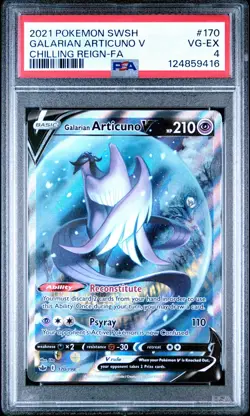 Pokemon TCG Galarian Articuno V 170/198 Chilling Reign Alternate Full Art PSA 4 - Image 1