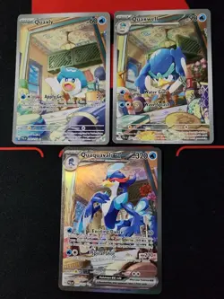 Pokemon Paldea Evolved Lot of 3 Illustration Rares - Quaxly, Quaxwell,... - Image 1