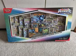 Pokemon TCG Prismatic Evolutions Lucario Ex + Tyranitar Ex Premium Collection - Image 1