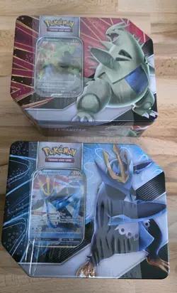 Pokemon TCG SEALED Tyranitar & Empoleon V Strikers Tin - Image 1