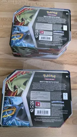 Pokemon TCG SEALED Tyranitar & Empoleon V Strikers Tin - Image 2