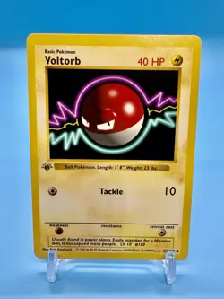 1999 Pokemon Game 1st Edition VOLTORB Shadowless English 67/102 *Never Played* - Image 1